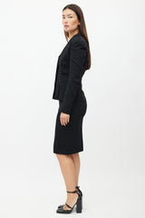 Dolce & Gabbana Black & Silver Two-Piece Suit