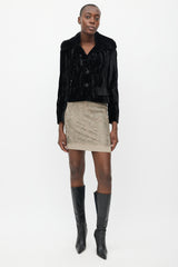 Dolce & Gabbana Black Crushed Velvet Jacket