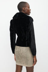 Dolce & Gabbana Black Crushed Velvet Jacket
