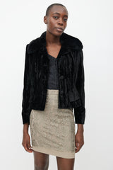 Dolce & Gabbana Black Crushed Velvet Jacket