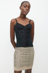 Dolce & Gabbana Black Lace Corset Top