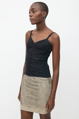 Dolce & Gabbana Black Lace Corset Top
