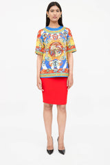 Dolce & Gabbana Jacquard Printed Top