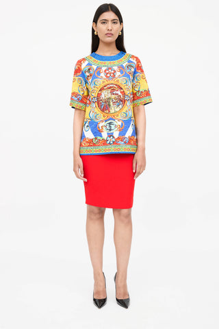 Dolce & Gabbana Jacquard Printed Top