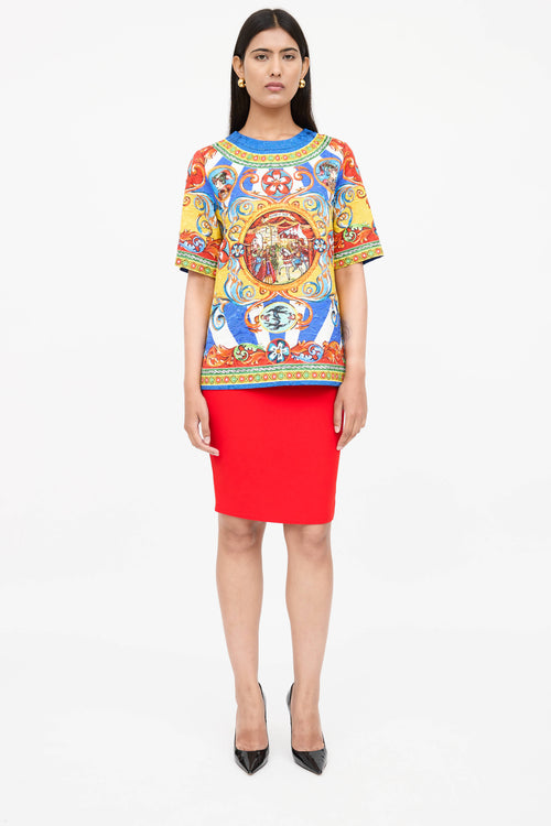 Dolce & Gabbana Jacquard Printed Top