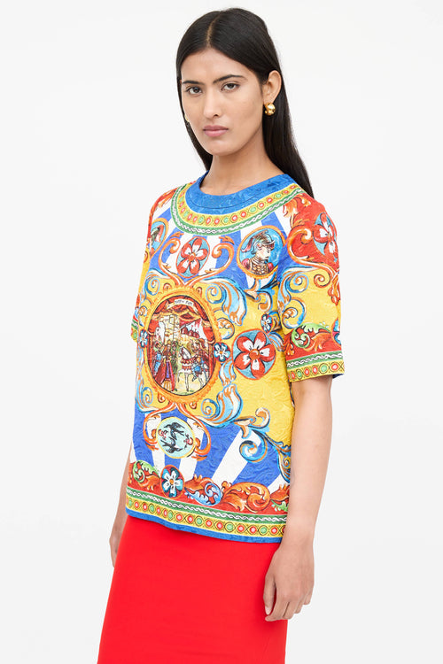 Dolce & Gabbana Jacquard Printed Top