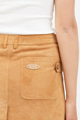 Dolce & Gabbana Brown Suede Skirt