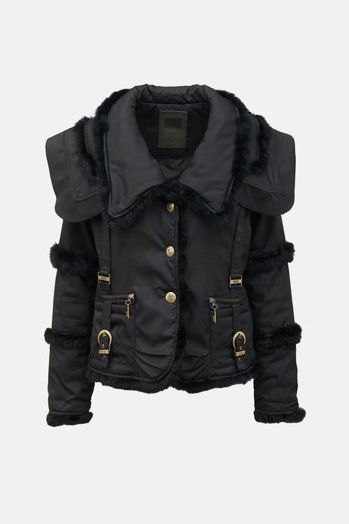 Dolce & Gabbana D&G 2000s Fur Trimmed Jacket