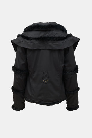 Dolce & Gabbana D&G 2000s Fur Trimmed Jacket