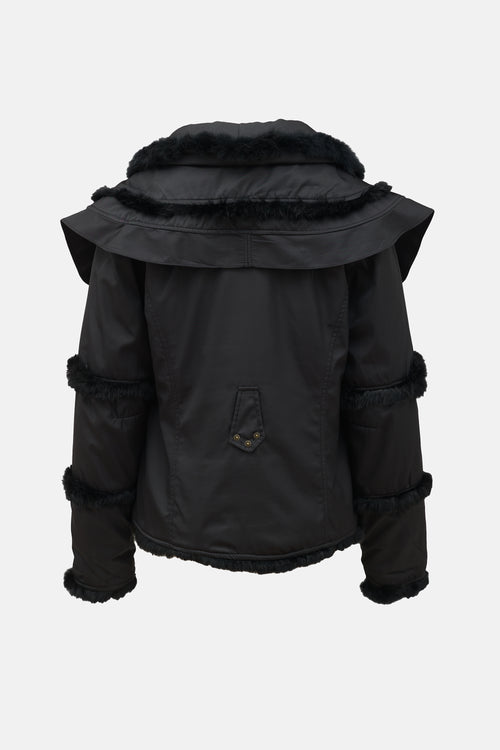 Dolce & Gabbana D&G 2000s Fur Trimmed Jacket