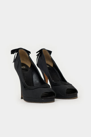 Dolce & Gabbana D&G Satin Peep Toe  Pump