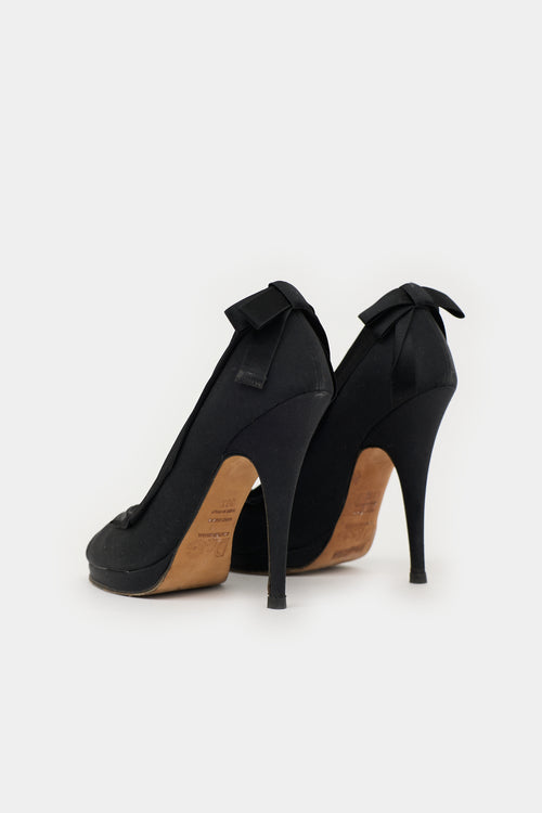 Dolce & Gabbana D&G Satin Peep Toe  Pump