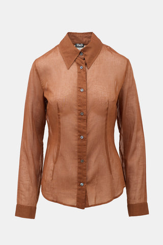 Dolce & Gabbana D&G Vintage Sheer Shirt