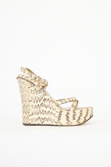 Dolce & Gabbana Exotic Leather Wedge Heel
