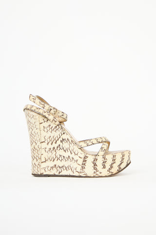 Dolce & Gabbana Exotic Leather Wedge Heel