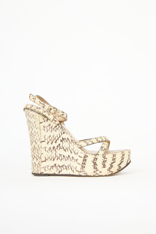 Dolce & Gabbana Exotic Leather Wedge Heel