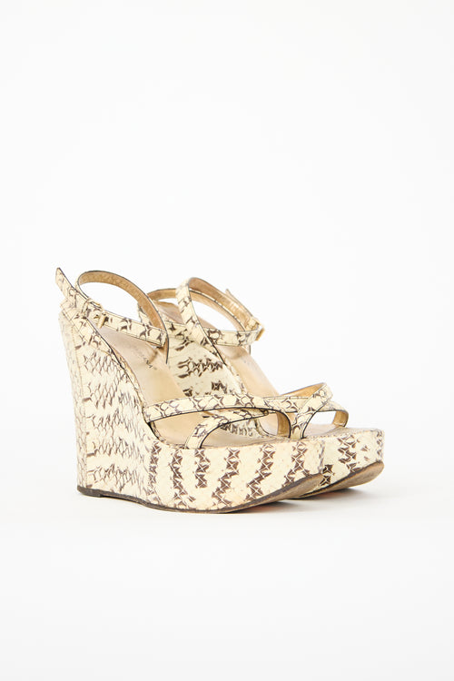 Dolce & Gabbana Exotic Leather Wedge Heel