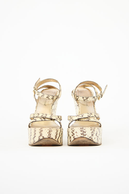 Dolce & Gabbana Exotic Leather Wedge Heel