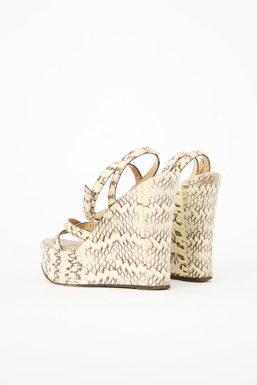 Dolce & Gabbana Exotic Leather Wedge Heel