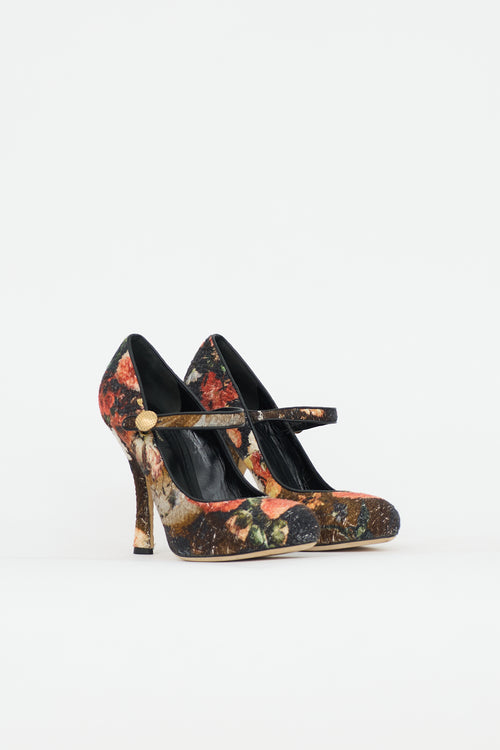 Dolce & Gabbana Floral Mary Jane Heel