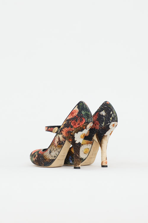 Dolce & Gabbana Floral Mary Jane Heel