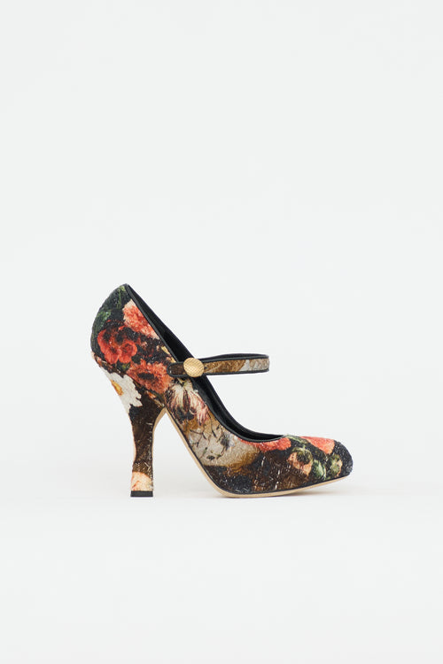 Dolce & Gabbana Floral Mary Jane Heel