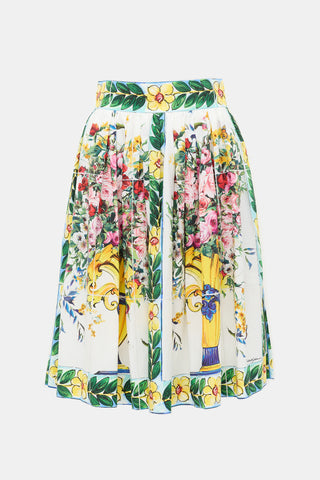 Dolce & Gabbana Floral Midi Skirt