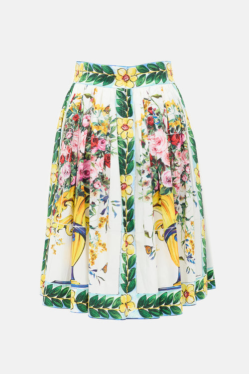 Dolce & Gabbana Floral Midi Skirt