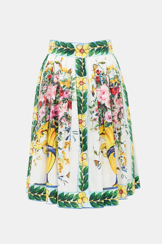 Dolce & Gabbana Floral Midi Skirt