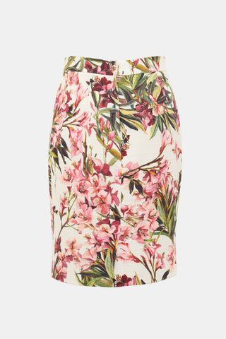 Dolce & Gabbana Floral Pencil Skirt