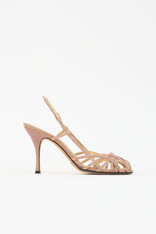 Dolce & Gabbana Glitter Slingback Sandal