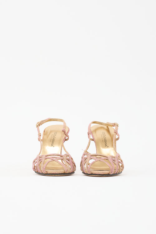 Dolce & Gabbana Glitter Slingback Sandal