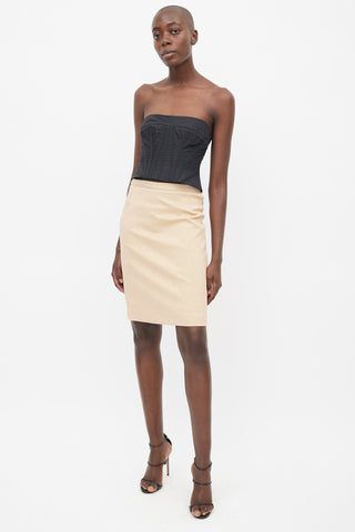 Louis Vuitton // Cream Cotton Mini Skirt – VSP Consignment