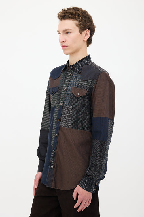 Dolce & Gabbana Gold Patchwork Shirt