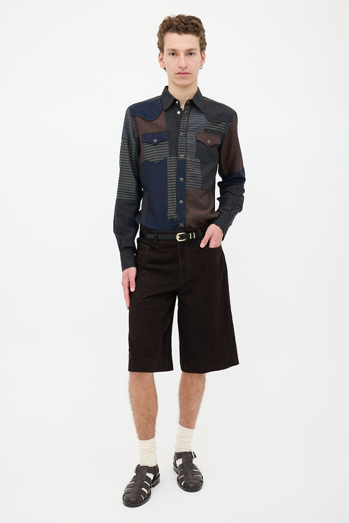 Dolce & Gabbana Gold Patchwork Shirt