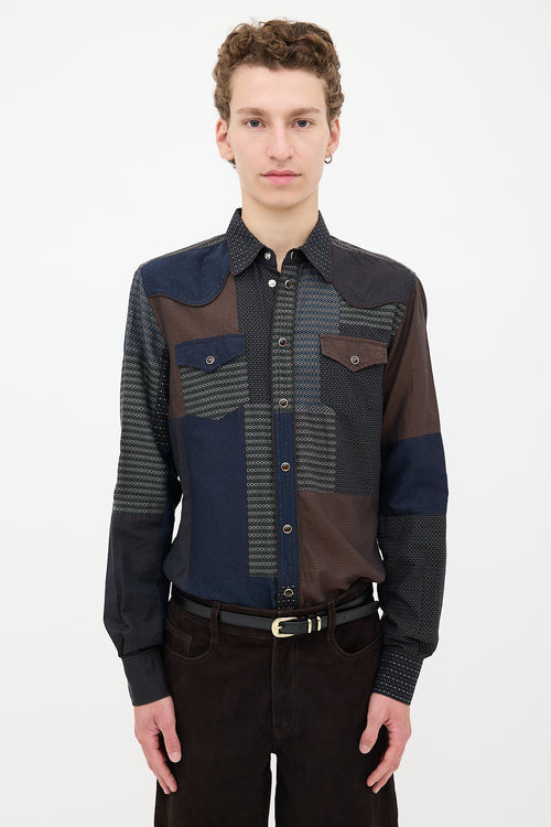 Dolce & Gabbana Gold Patchwork Shirt