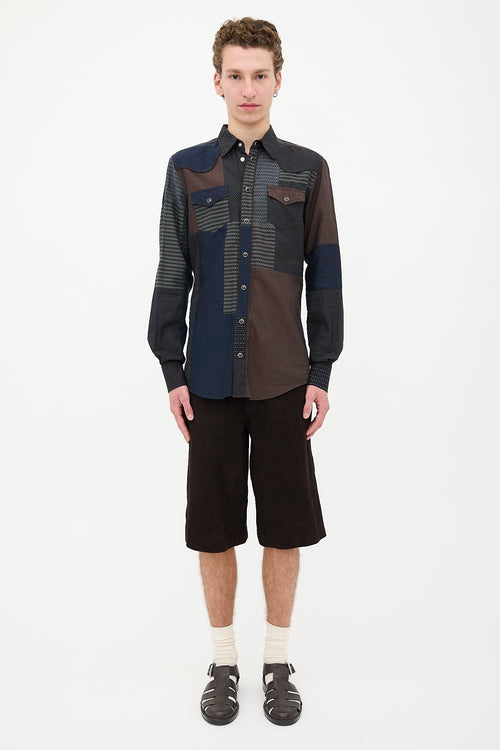 Dolce & Gabbana Gold Patchwork Shirt