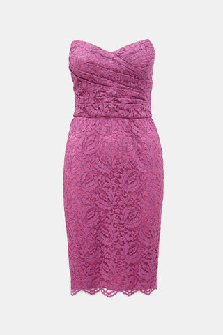 Dolce & Gabbana Lace Strapless Dress