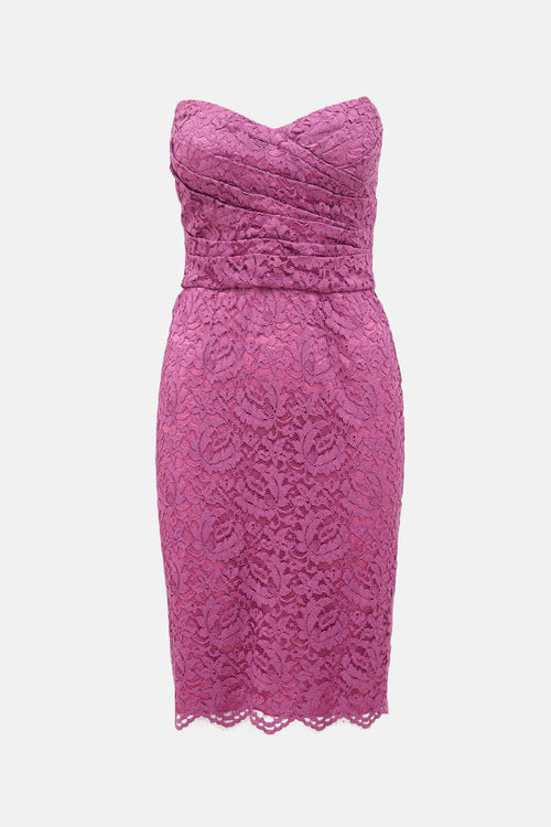 Dolce & Gabbana Lace Strapless Dress