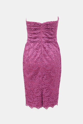 Dolce & Gabbana Lace Strapless Dress