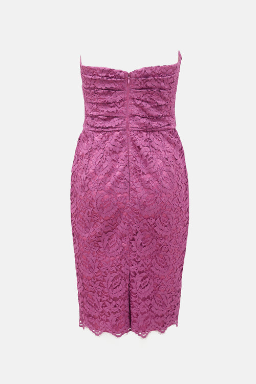 Dolce & Gabbana Lace Strapless Dress