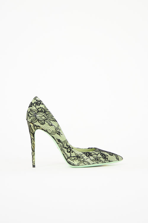 Dolce & Gabbana Lace & Patent Leather Pump
