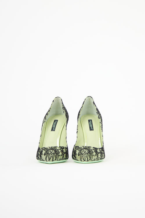 Dolce & Gabbana Lace & Patent Leather Pump