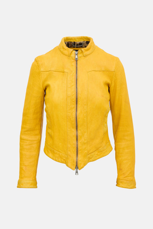 Dolce & Gabbana Leather Biker Jacket