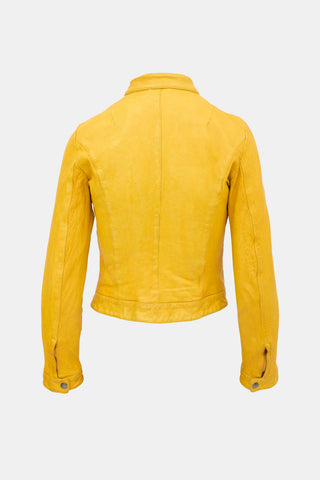 Dolce & Gabbana Leather Biker Jacket