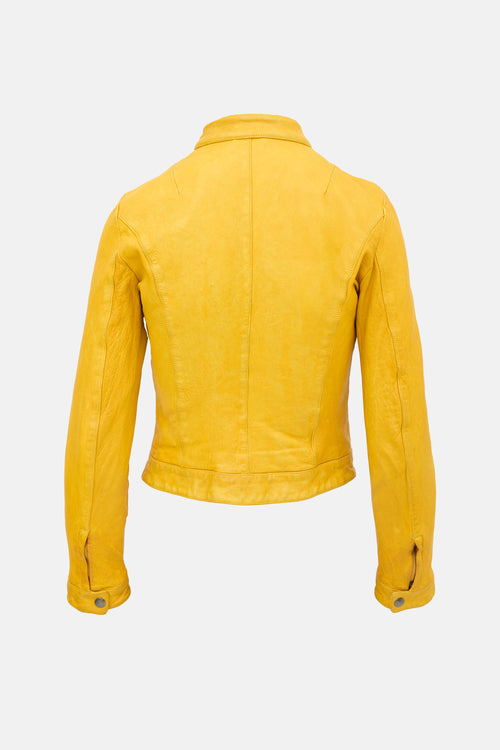 Dolce & Gabbana Leather Biker Jacket
