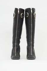 Dolce & Gabbana Leather Logo Boot