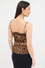 Dolce & Gabbana Mesh Printed Corset Top