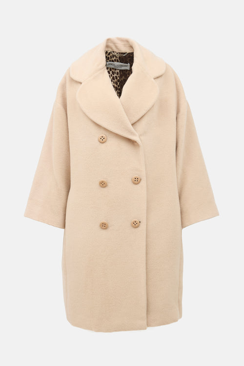 Dolce & Gabbana Mohair Double Breasted Coat