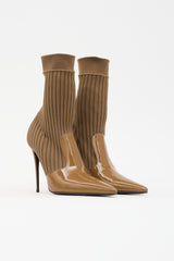 Dolce & Gabbana Patent Sock Ankle Boot